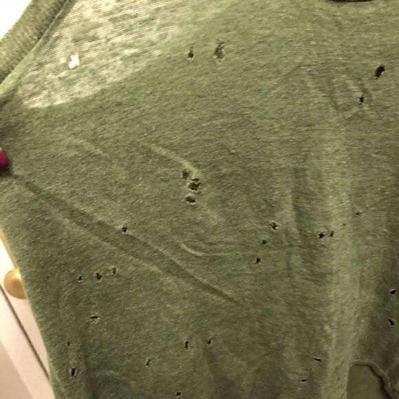 IRO Doris Green Linen Racerback Tank Top, Size 0. #7 - Picture 2 of 6